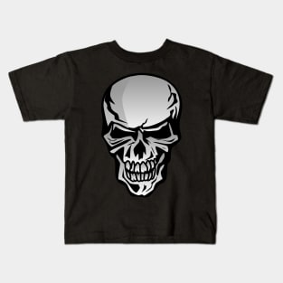 Chrome Skull Illustration Kids T-Shirt